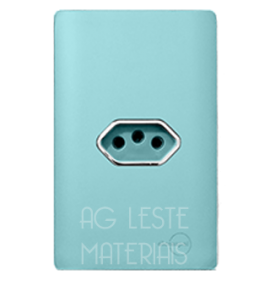 Conjunto Tomada 10A  - Novara Especiais Celeste